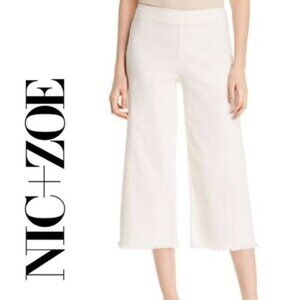 NIC+ZOE Pants Women’s Crop Stretch Denim Wide Leg Capris Size 8